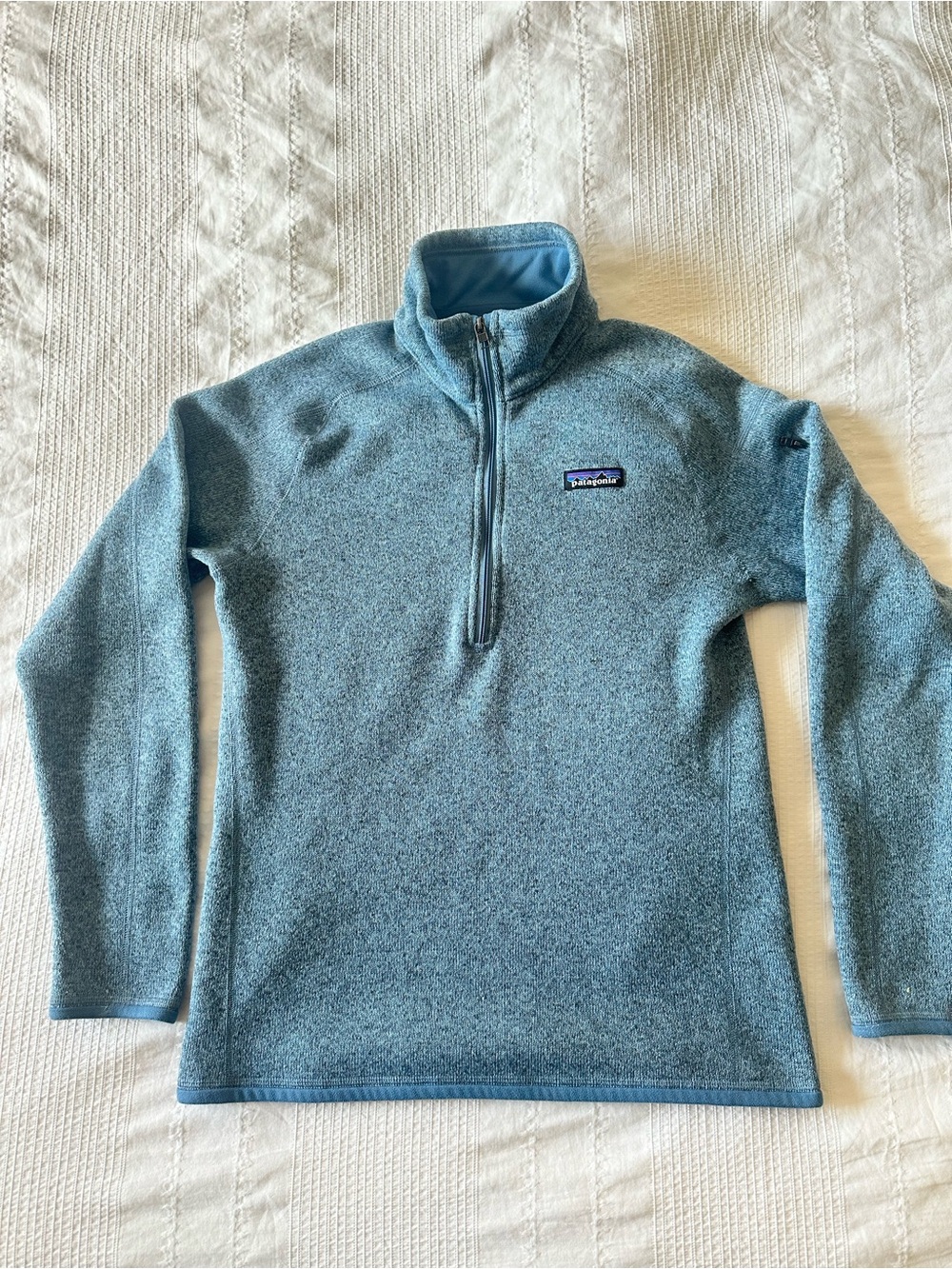 Patagonia Woman’s Light Blue Better Sweater 1/4-Zip Fleece Pullover
